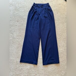 Navy Blue Wide-Leg Pants
